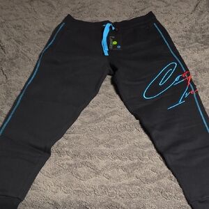 COOKIES Black Joggers with Blue Accents